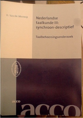 Nederlandse taalkunde III: synchroon-descriptief (Taalbeheersingsonderzoek)