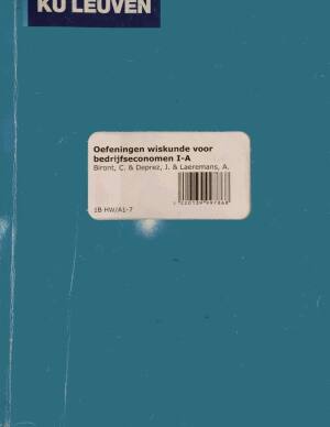 Oefeningen wiskunde voor Bedrijfseconomen I-A