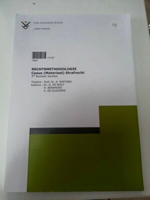 Rechtsmethodologie - casus (materieel) strafrecht