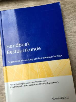 Handboek Bestuurskunde: Organisatie en werking van het openbaar bestuur