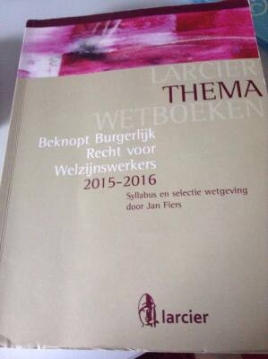 Beknopt Burgerlijk Recht voor Welzijnswerkers 2015-2016