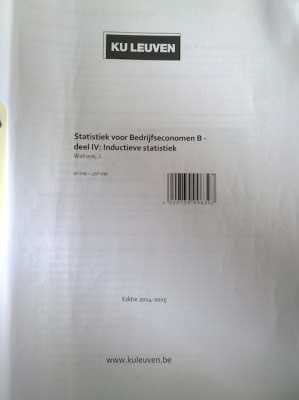 Statistiek voor bedrijfseconomen B - deel IV: Inductieve statistiek