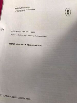Inleiding in de criminologie