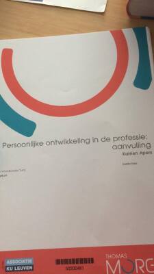 Persoonlijke ontwikkeling in de professie: aanvulling