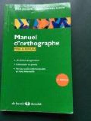 Manuel d'orthographe