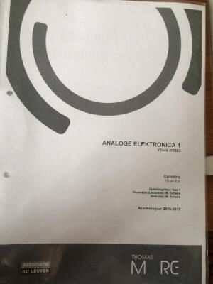 analoge elektronica 1 (theorie+ labo)