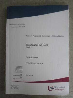 Inleiding tot het recht - (deel 1 + deel 2)