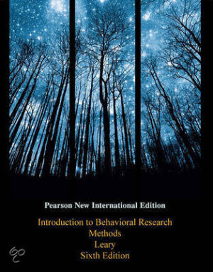 Introduction to Behavioral Research Methods Sixth Edition