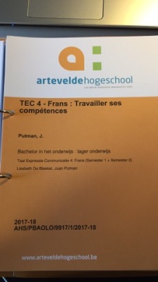 Arteveldehogeschool TEC 4 - Frans: Travailler ses compétences