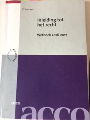 Inleiding tot het recht (wetboek 2016-2017)