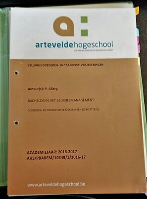 Syllabus Goederen- en Transportverzekeringen