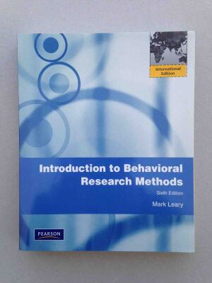 Introduction to Behavioral Research Methods
