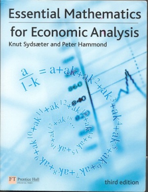 Essential mathematics for economic analysis