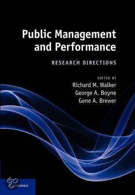 Public Management and Performance: Research Directions