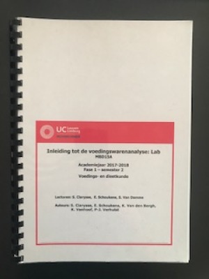 Inleiding tot voedingswarenanalyse: Lab MBD15A