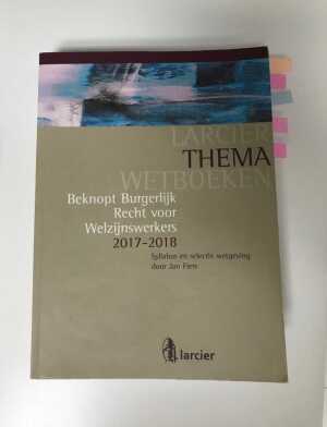 Beknopt Burgelijk Recht voor Welzijnswerkers 2017 - 2018
