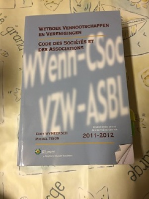 WETBOEK VENNOOTSCHAPPEN EN VERENIGINGEN _CODE DES SOCIETES ET DES ASSOCIATIONS