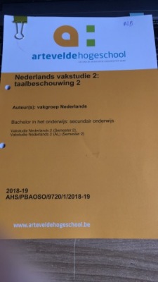 Nederlands vakstudie 2: Taalbeschouwing 2
