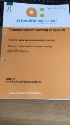 Communicatieve vorming 2: Agogiek