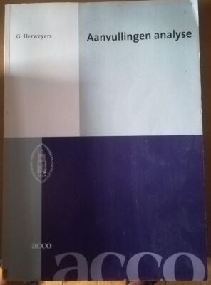Aanvullingen analyse