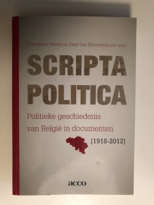 Scripta Politica, politieke geschiedenis van België in documenten