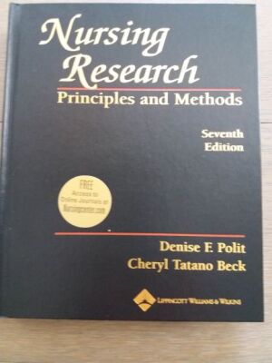 nursing research. principles and methods.