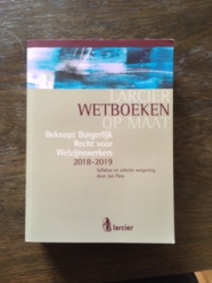 Beknopt Burgerlijk Recht voor Welzijnswerkers 2018-2019