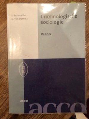 Criminologische sociologie reader