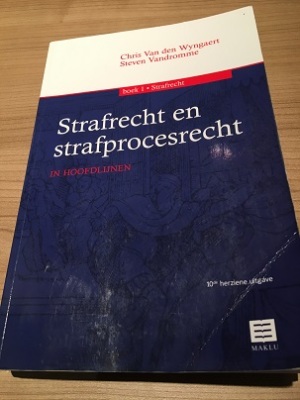 Strafrecht en strafprocesrecht - Boek I Strafrecht