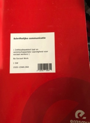 Schriftelijke communicatie - Zelfstudiepakket taal en wetenschappelijke vaardigheid voor sociaal werkers
