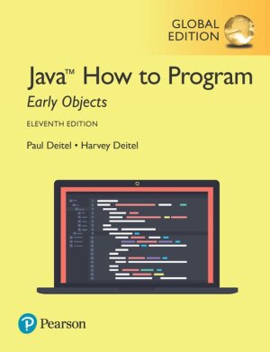 Java How to Program Early Objects Eleventh Edition