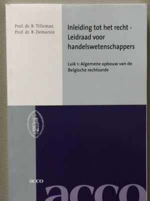 Inleiding tot het recht - Leidraad voor handelswetenschappers