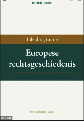 Inleiding tot de Europese rechtsgeschiedenis