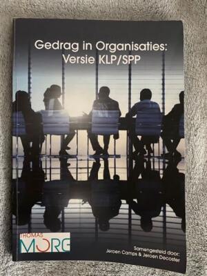 Gedrag in Organisaties, custom editie versie KLP/SSP