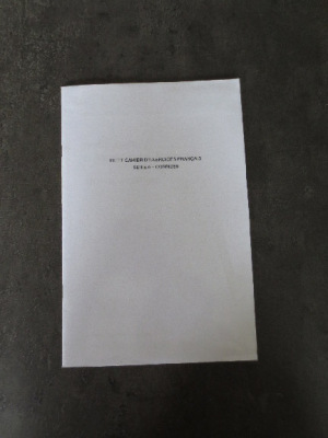 Petit cahier d'excercises française série A corrigés