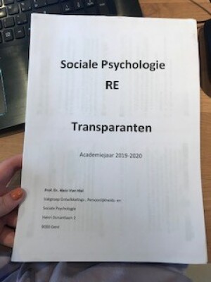 Sociale Psychologie Recht: transparanten
