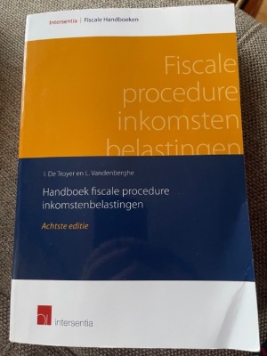 Handboek fiscale procedure inkomstenbelastingen (achtste editie)