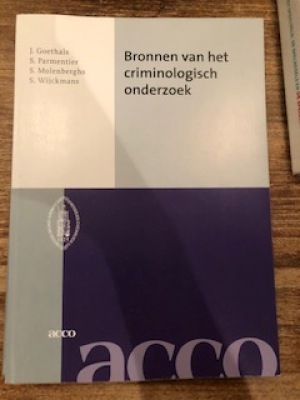 Bronnen van het criminologisch onderzoek