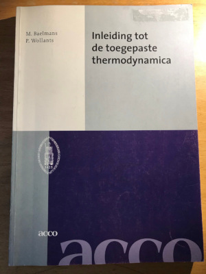 Inleiding tot de toegepaste thermodynamica