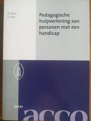 Pedagogische hulpverlening aan personen met een handicap