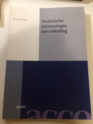 Historische Criminologie: Een Inleiding