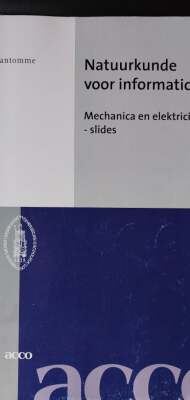 Natuurkunde voor de Informatici 1: Mechanica en elektriciteit - slides