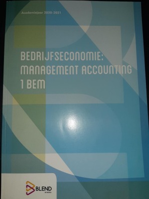 BLEND Bedrijfseconomie: Management accounting 1 BEM