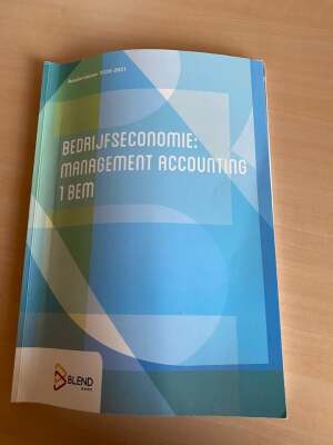 BLEND Bedrijfseconomie: Management accounting 1 BEM