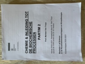 Chemie en inleiding tot de biochemische processen