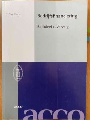 Bedrijfsfinanciering - Boekdeel 1 vervolg