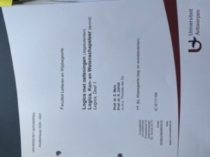 Logica met oefeningen : cursus