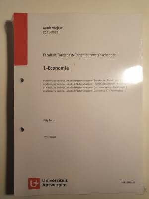 Faculteit Toegepaste Ingenieurswetenschappen 1-Economie