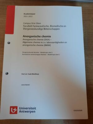Algemene chemie m.i.v. labovaardigheden: practicum