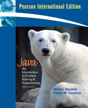 Java, An Introduction to Problem Solving & Programming